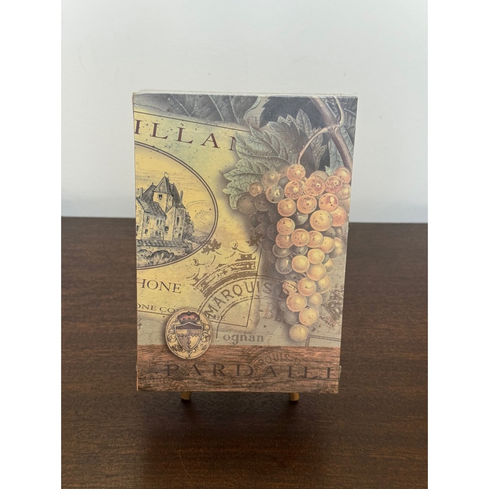 Vintage NOS Stationery Wine Vineyard Artwork Blank Note Cards 18 Count Boxed Set